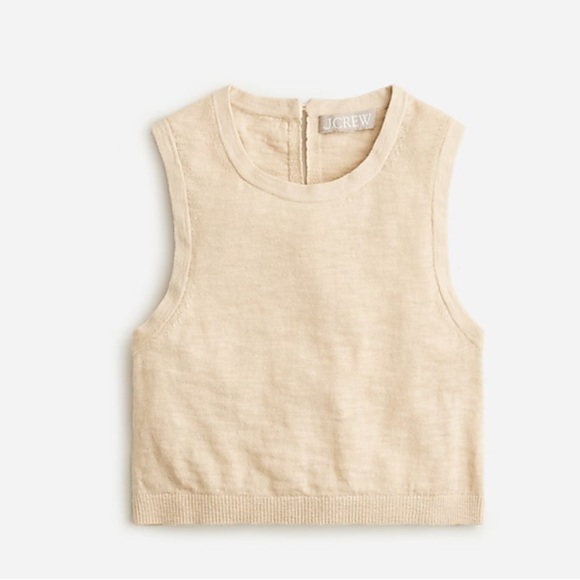 J crew cropped shell tank toasted cream - Picture 2 of 3